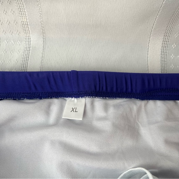 Swimming Shorts Mens XL Blue Lined Beach Shorts Swim Trunks - Picture 3 of 13